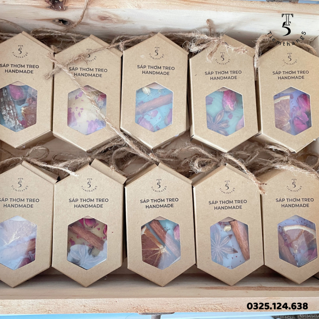 Sáp thơm tinh dầu Tiệm Tháng 5 dùng để treo tủ quần áo, khử mùi, thơm phòng
