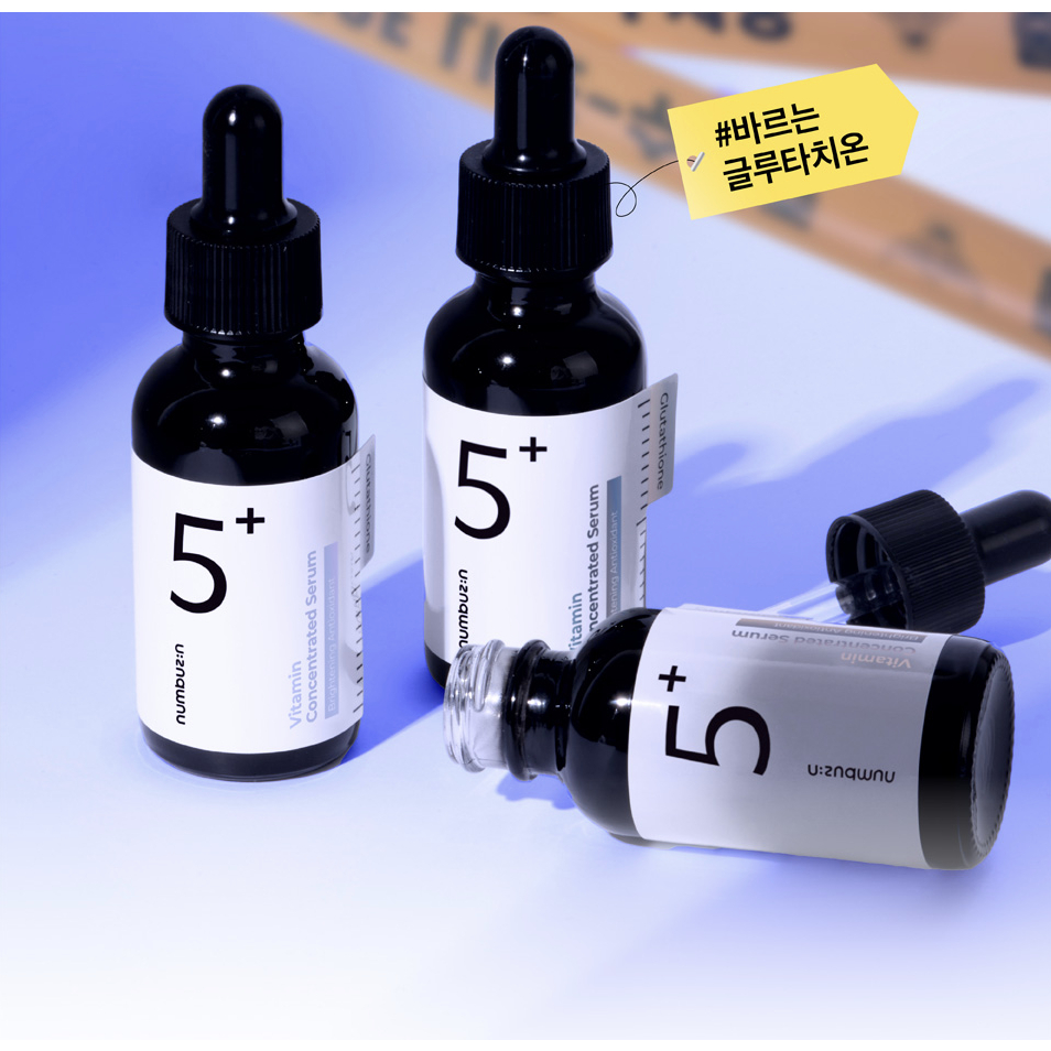 Tinh Chất Dưỡng Trắng Mờ Thâm Nám Numbuzin No.5 5+ Vitamin C Concentrated Serum 30ml Numbuz:n