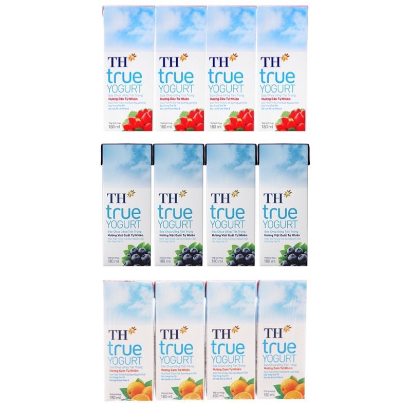 Vỉ Sữa Chua Uống TH True Yogurt 180ml