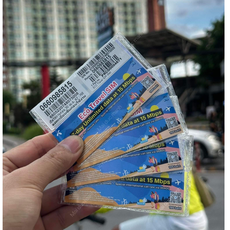 SIM THÁI LAN TRUE-DTAC 5G không giới hạn + 50 phút gọi