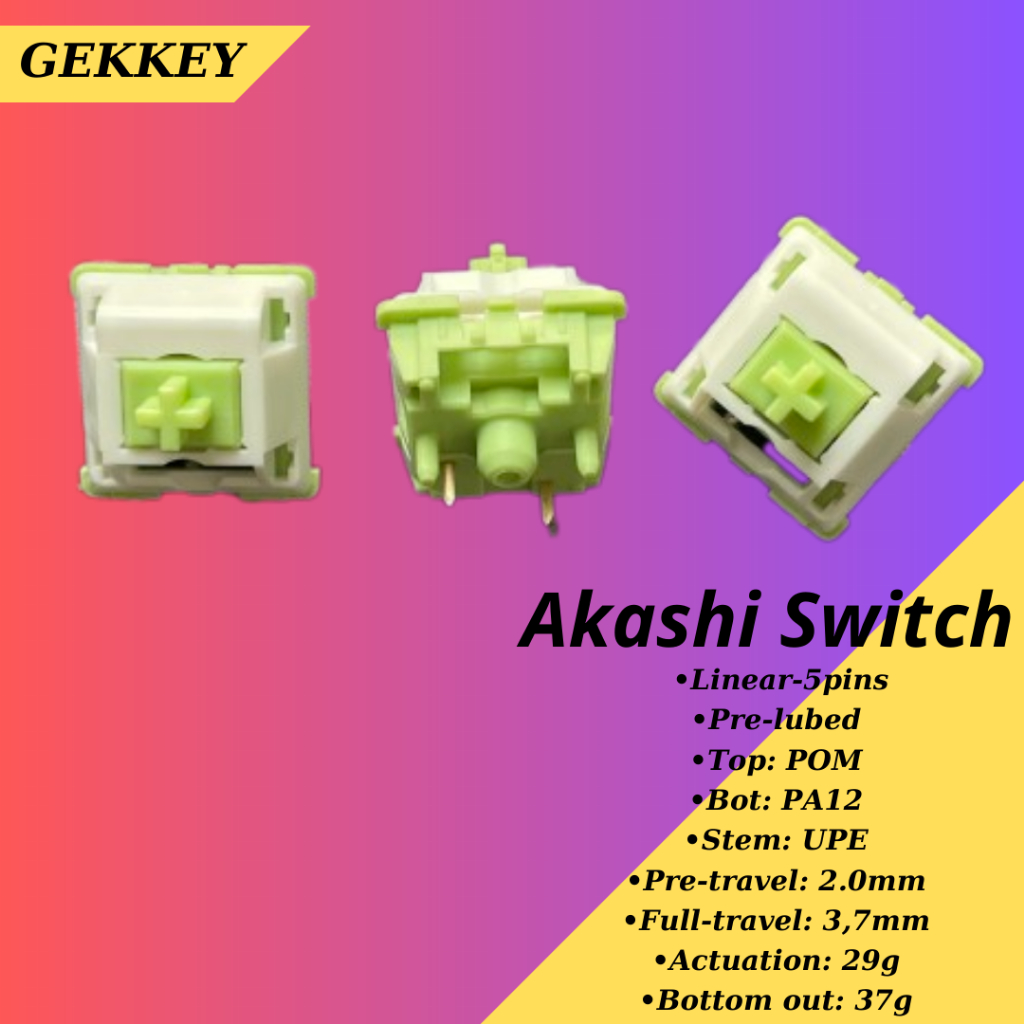 Switch Mage Akashi - Linear 43g - công tắc bàn phím cơ.