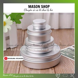 Hộp Nhôm Hũ Thiếc (Hủ) Nắp Nhôm Đựng Sáp Nến Thực Phẩm Kẹo Wax Keo Vuốt Tóc 5G 10G 15G 30G 50G 100G