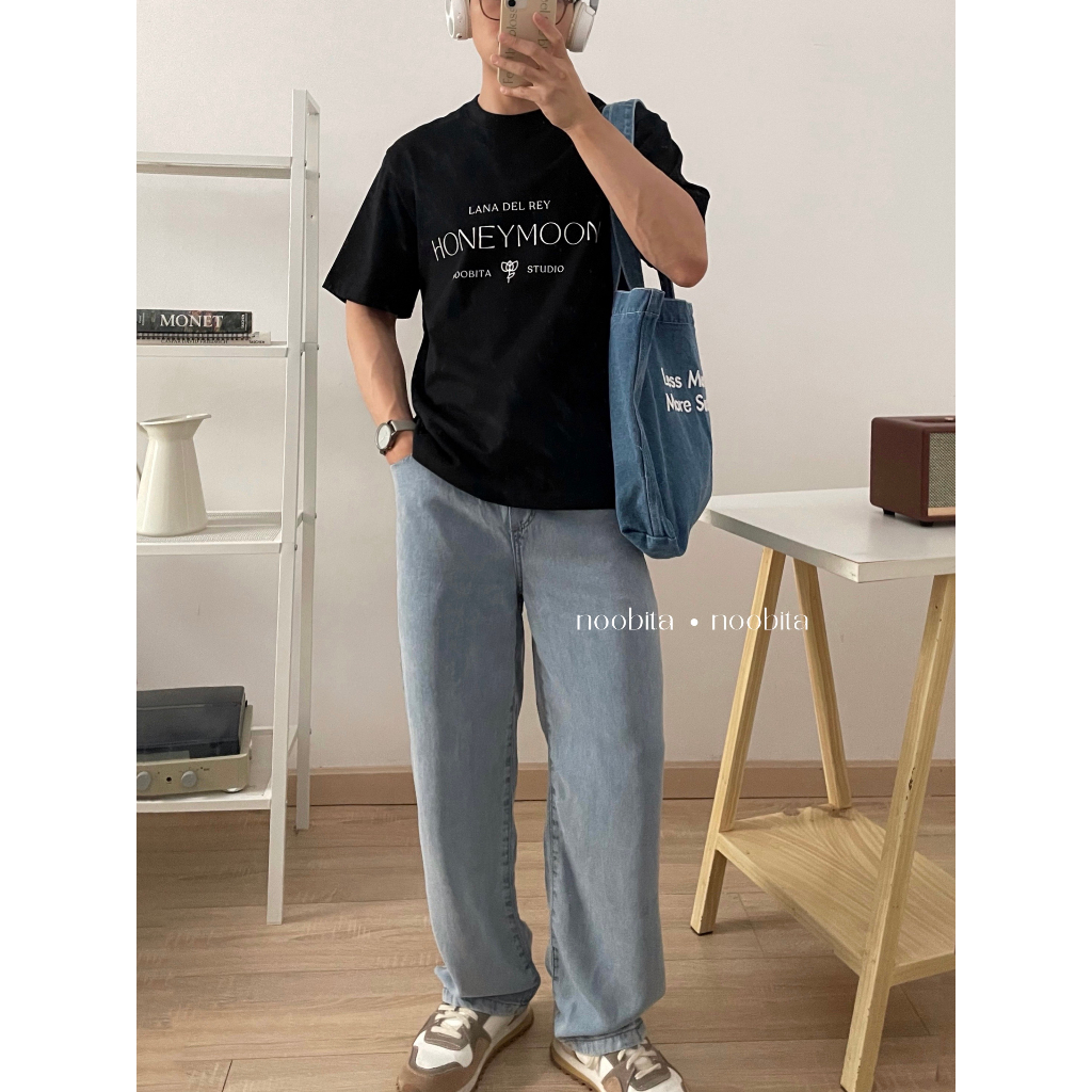 NOOBITA - Áo thun tay ngắn cotton 230gsm mềm mịn, không xù lông Honeymoon 8030