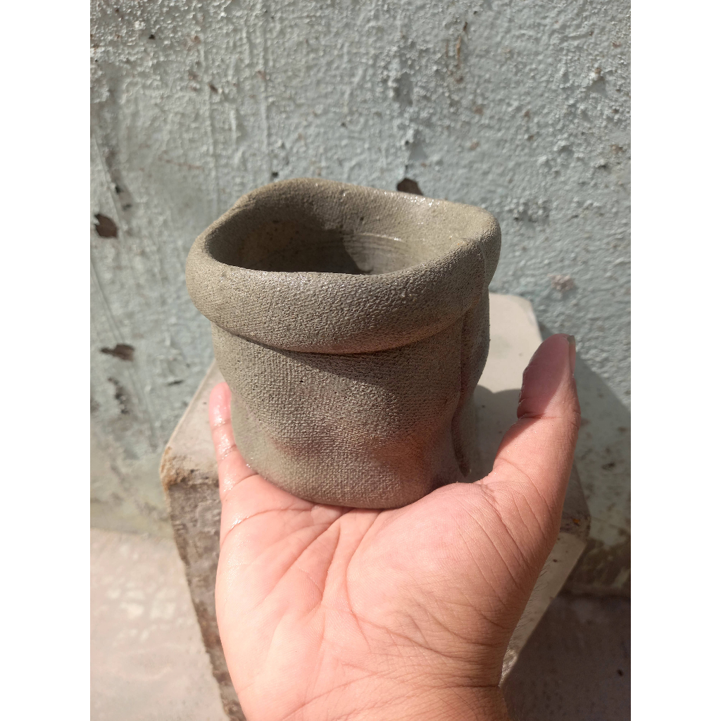 Chậu Xi Măng Mini Bao Tải