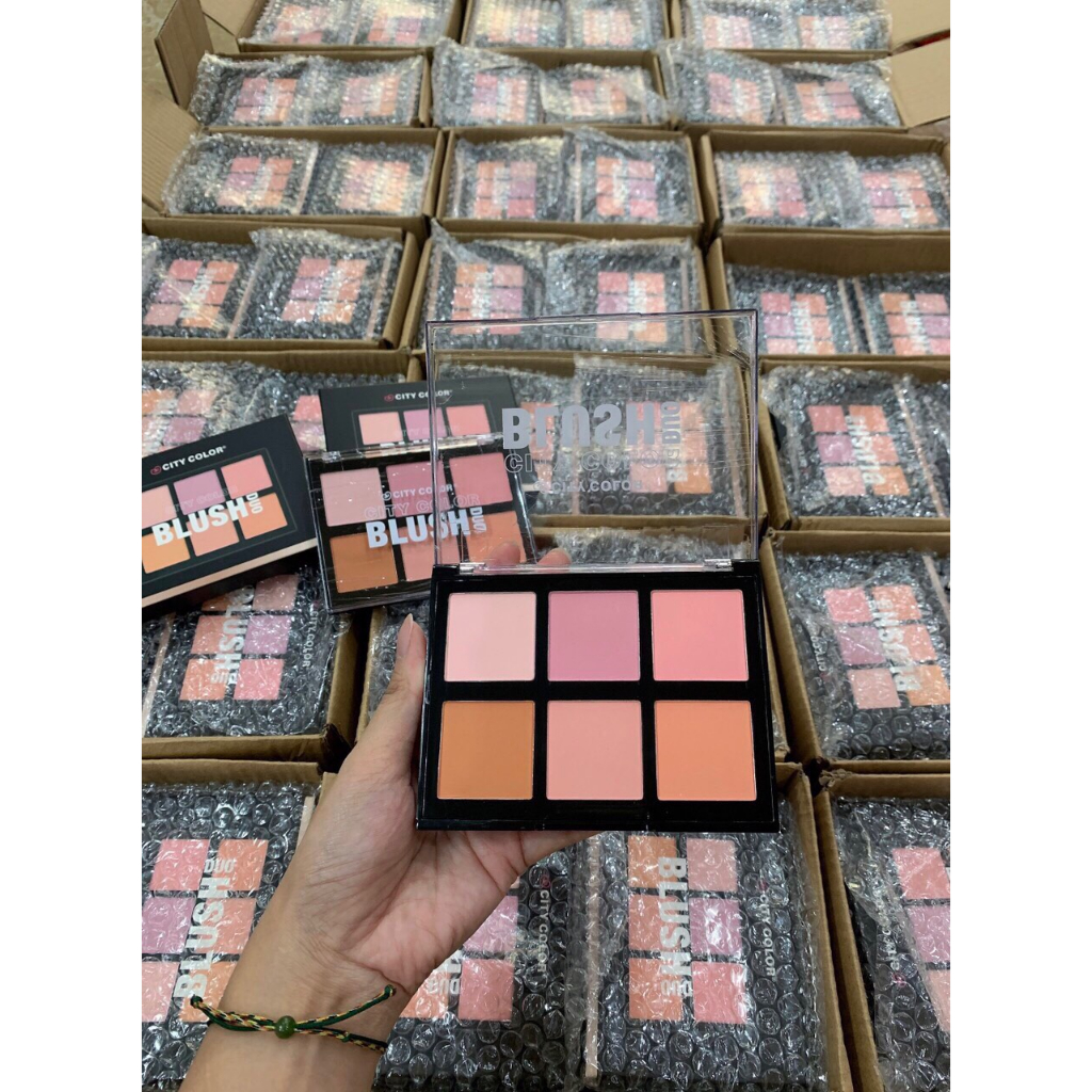 Bảng má hồng City Color 6 ô Blush Duo bám phấn siêu tự nhiên chính hãng