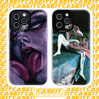 Ốp lưng iphone cạnh vuông Caseit sơn dầu trừu tượng cặp đôi aesthetic 8/8plus/x/xs/11/12/13/14/pro/max/plus/promax