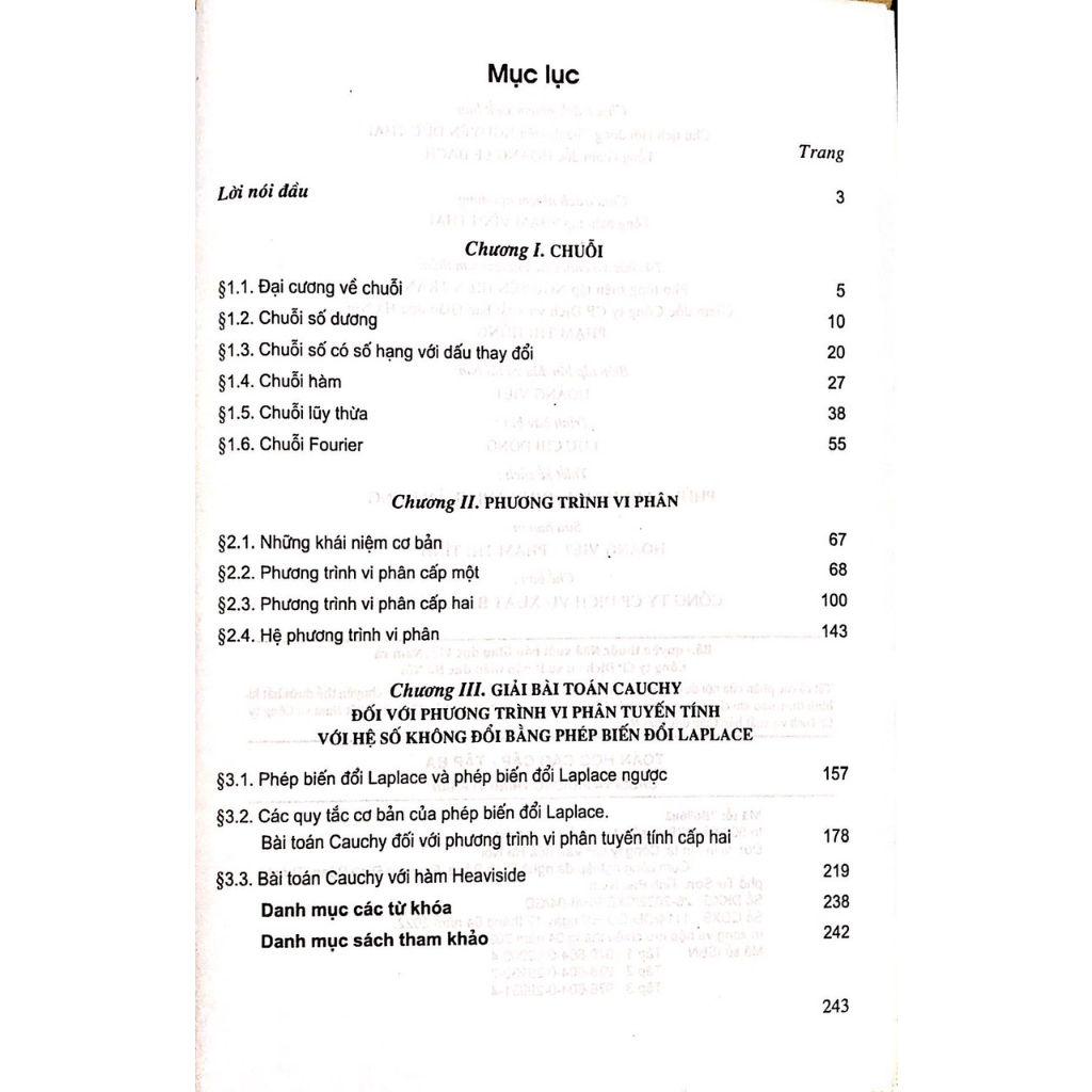 Sách- Toán Học Cao Cấp Tập 3- Chuỗi và Phương Trình Vi Phân