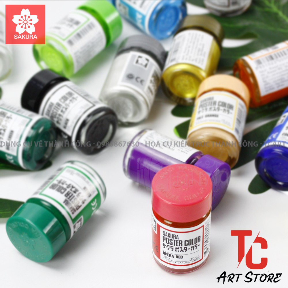 Màu Poster SAKURA 30ml - POSTER SAKURA Đủ Màu - Bán lẻ