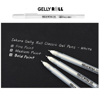 [TC Art Store] BÚT GEL TRẮNG SAKURA ROLL - Bút Line Màu Trắng