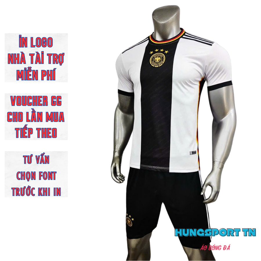Tuyển Đức trắng, quần áo bóng đá, đồ đá banh in tên, in tên số theo yêu cầu, in lẻ in đội - HUNGSPORT TN