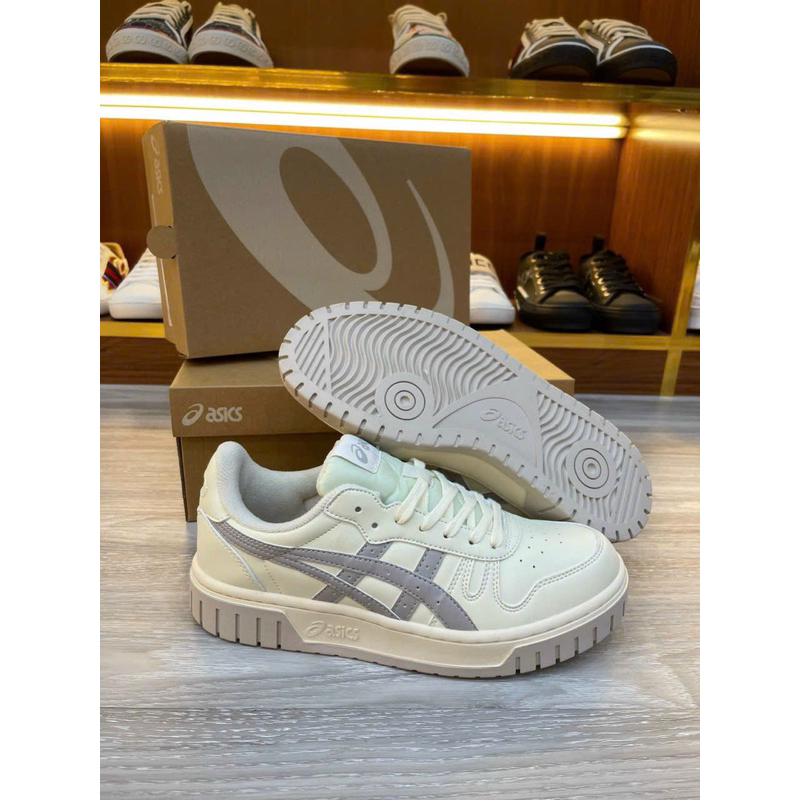 Thể Thao Asics.Court MZ với 2 màu Kem Đen Và Kem Xám Hàng Cao Cấp Hot Trend 2023
