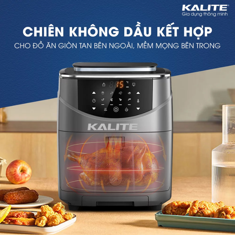 Nồi Chiên Hơi Nước Kalite Steam 7 GHM, Cảm Ứng, Dung Tích 7L,Hàng Chính Hãng, Bảo Hành 2 Năm