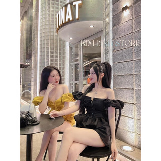 Set ống tam giác tay phồng có lưng thun co giãn