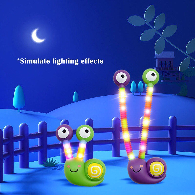 Đồ chơi con quay hình ốc sên, ốc sên mắt dài có đèn phát sáng ngộ nghĩnh vui nhộn dành cho bé yêu