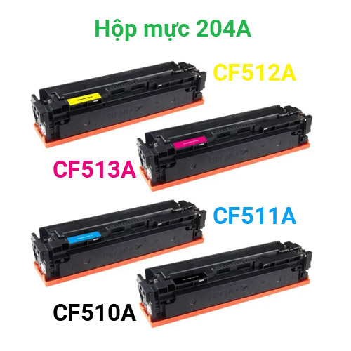 BH 6T Mực máy in HP Color LaserJet Pro M154- HP204-CF510A- CF511A- CF512A- CF513A / 204A nhập khẩu Full hộp