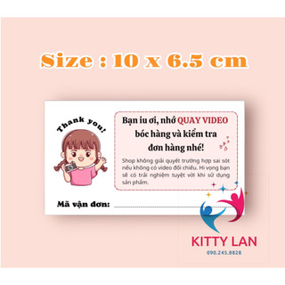 50 phiếu tem dán decal giao hàng  mã vận đơn kèm ghi chú quay video