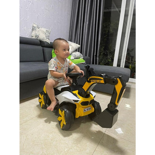 Xe cẩu điện cho bé, Xe cẩu điện đồ chơi cỡ lớn kèm nhạc và đèn cao cấp có nhạc có đèn