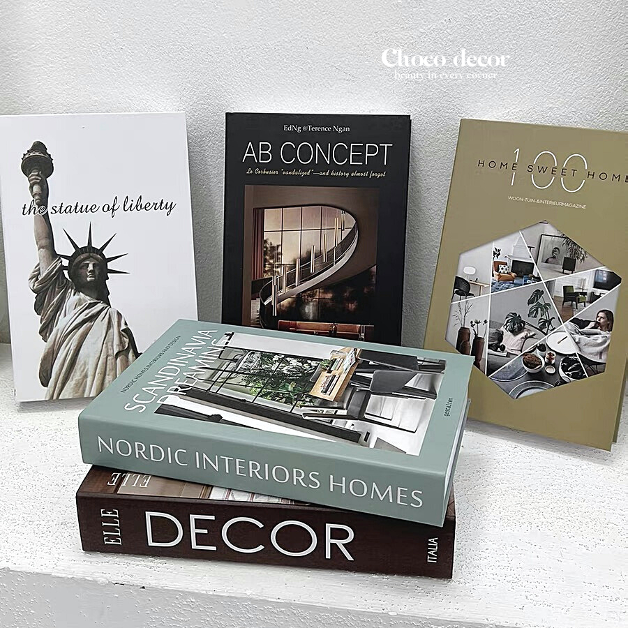 Mô hình sách giả decor phong cách Châu Âu phụ kiện chụp ảnh, trang trí không gian