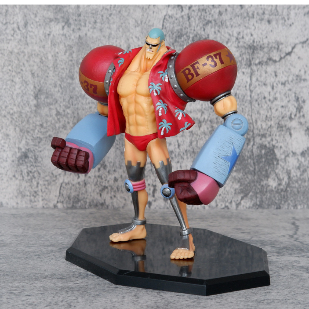 Mô hình One Piece Luffy Store đại tướng Franky cao 17,5 cm, mô hình nhân vật anime vua hải tặc, figure trang trí decor