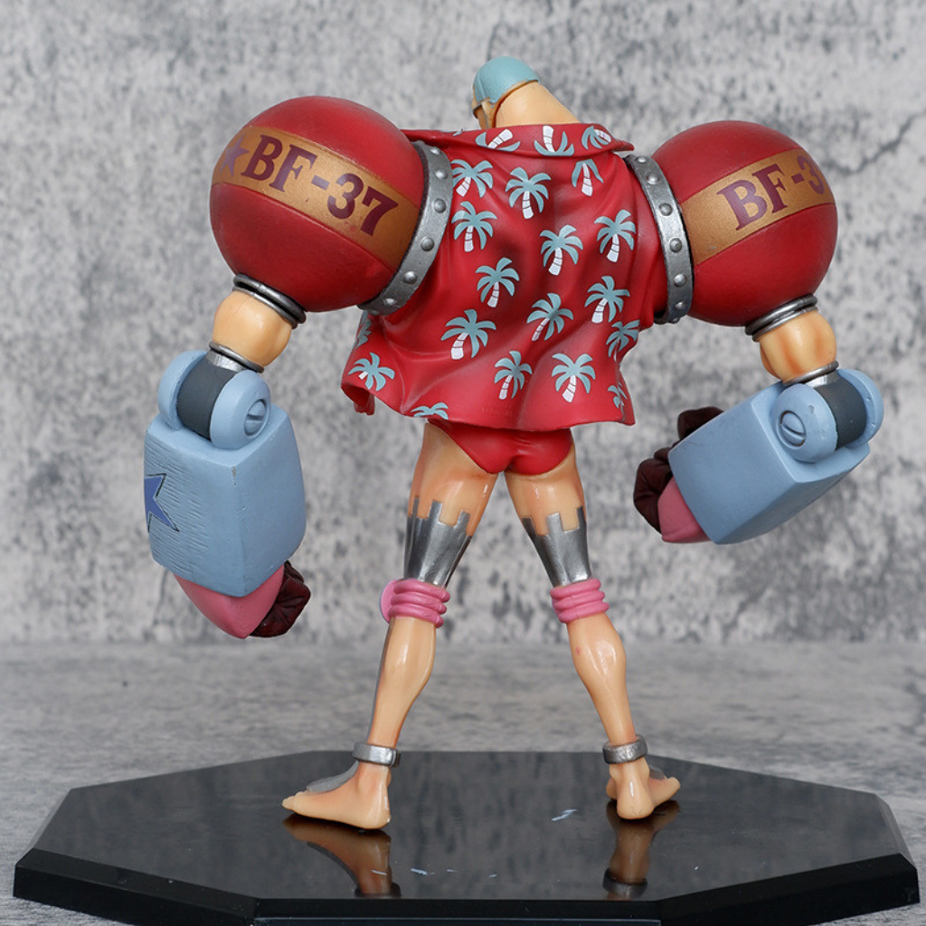 Mô hình One Piece Luffy Store đại tướng Franky cao 17,5 cm, mô hình nhân vật anime vua hải tặc, figure trang trí decor