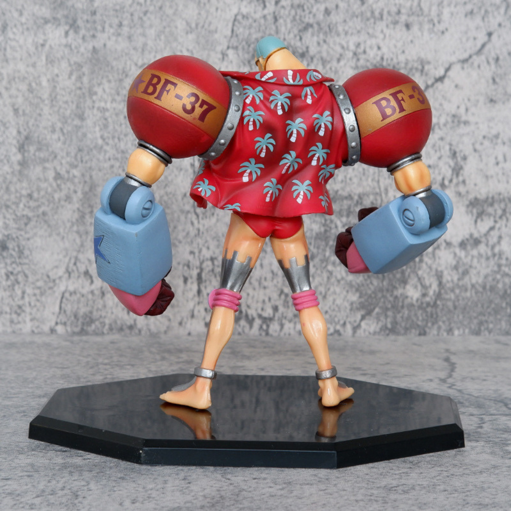 Mô hình One Piece Luffy Store đại tướng Franky cao 17,5 cm, mô hình nhân vật anime vua hải tặc, figure trang trí decor