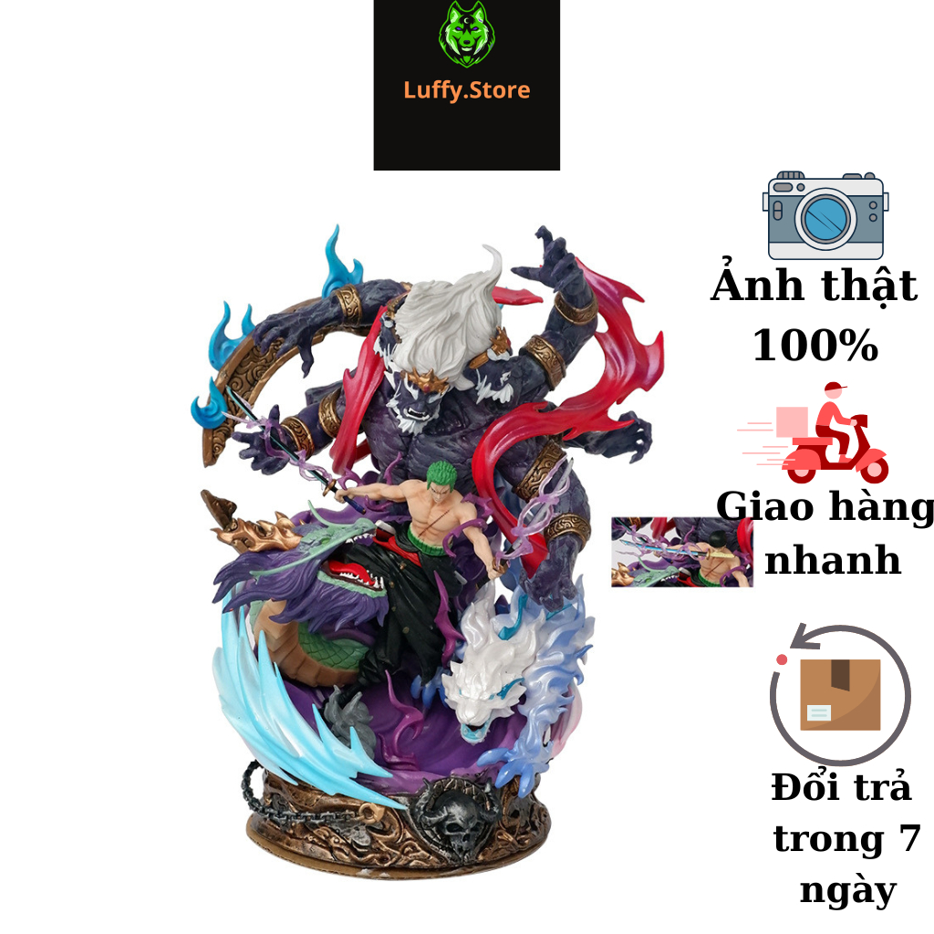 Mô hình One Piece Luffy Store Rozo vua địa ngục cao 21 cm, mô hình nhân vật anime vua hải tặc, figure trang trí decor