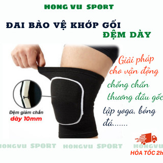 Đai Bảo Vệ Đầu Gối, Bó Gối Thể Thao Với Miếng Lót Đệm Dày