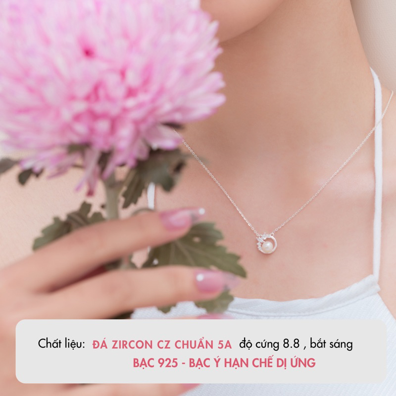 Dây chuyền bạc nữ 925 BLING IT thiết kế nữ tính dễ thương BIVC284