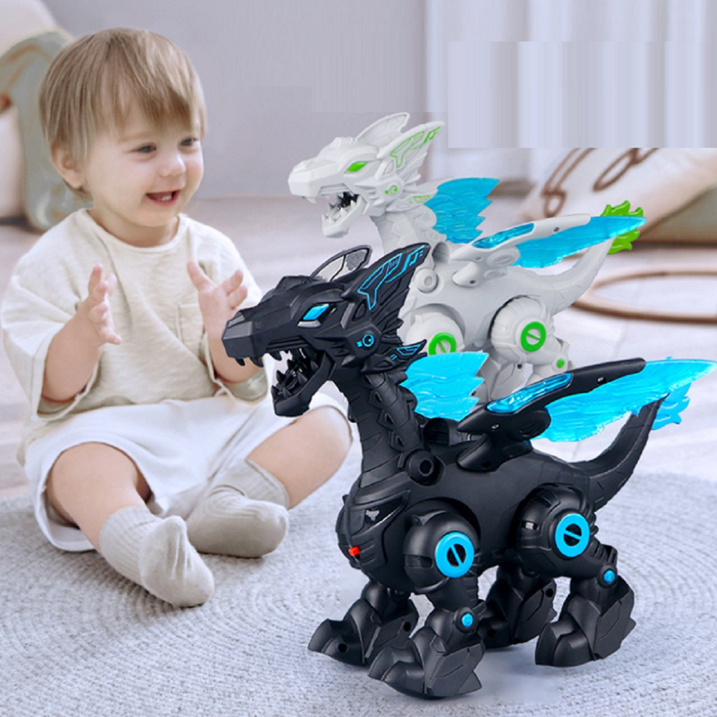 Robot Khủng Long Phun Sương - Khủng Long Phun Lửa ( tặng kèm Pin)