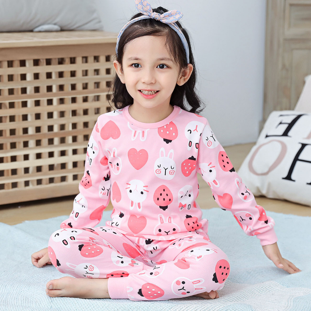 Bộ thu đông dài tay bé trai bé gái FAMBY đồ bộ ngủ giữ ấm cotton thu đông size cho bé 13-40kg