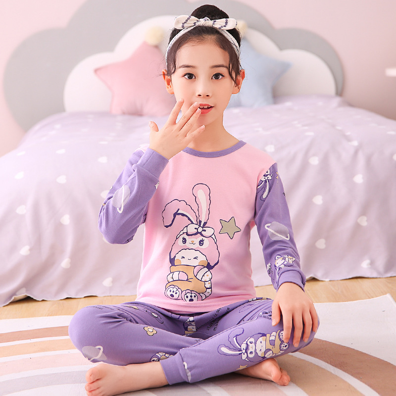 Bộ thu đông dài tay bé trai bé gái FAMBY đồ bộ ngủ giữ ấm cotton thu đông size cho bé 13-40kg