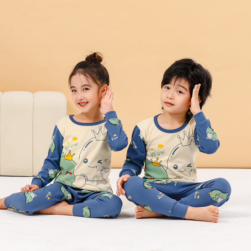 Bộ thu đông dài tay bé trai bé gái FAMBY đồ bộ ngủ giữ ấm cotton thu đông size cho bé 13-40kg