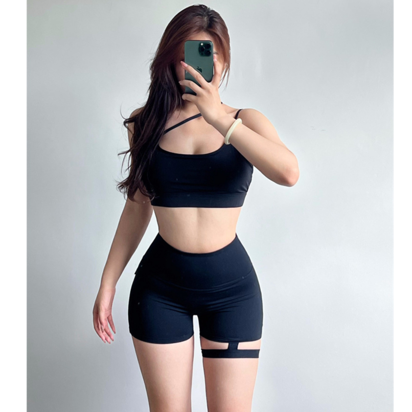 Quần Short Tập Gym, Yoga túi hộp cột dây