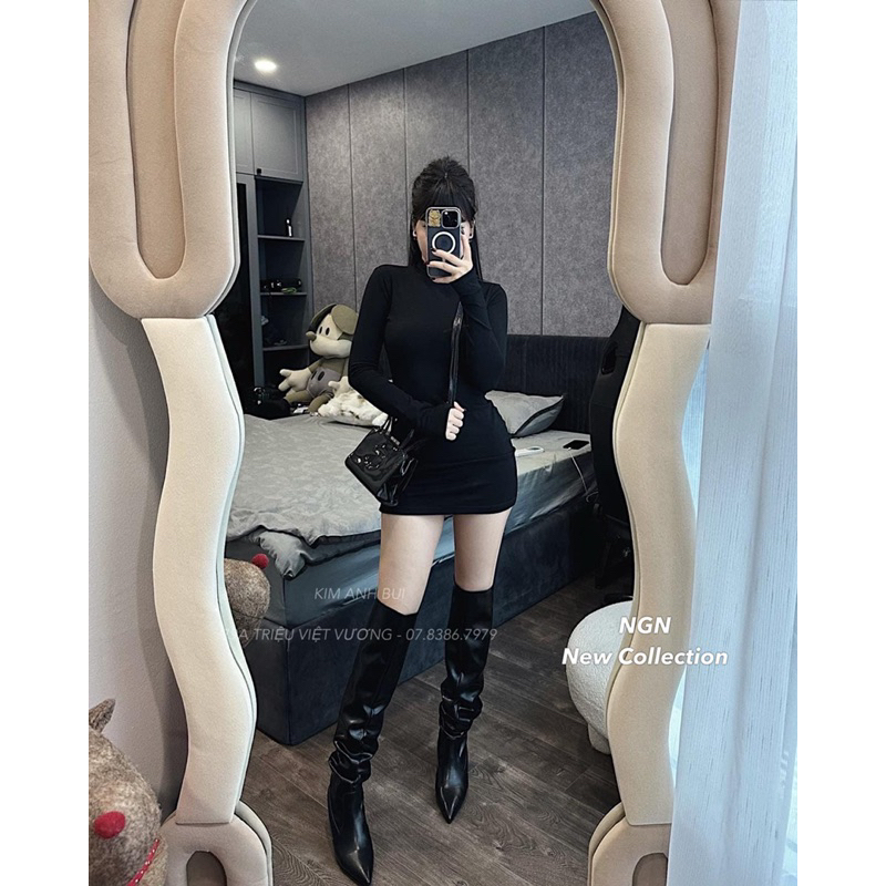 Váy ôm body chất zip