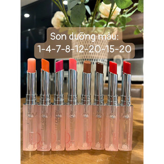 Son dưỡng dior addict lip grow đủ màu fullsize 001,004,007,008,015,025,012
