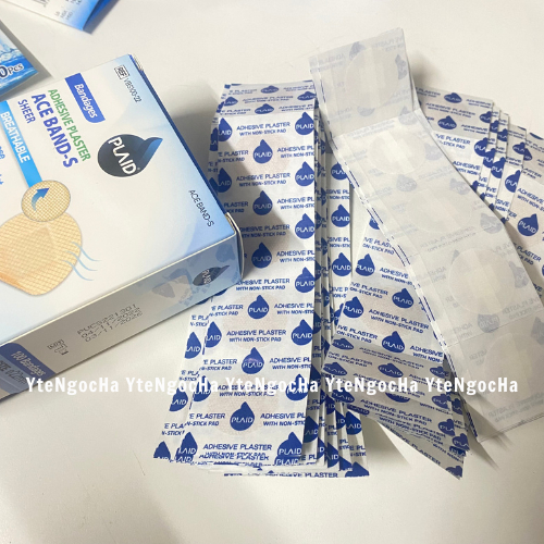 Băng keo cá nhân dán vết kim tiêm Ace Band-S , Băng cá nhân thẩm mỹ hình tròn, thoáng khí, 100 miếng/hộp
