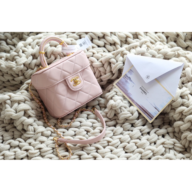 Túi xách nữ Cha.nel vanity S23 size 15cm fullbox