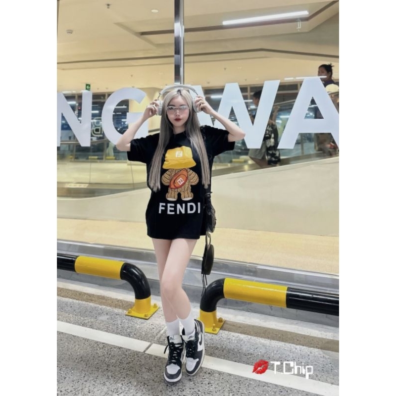 Áo phông gấu đội mũ hàng QC L1