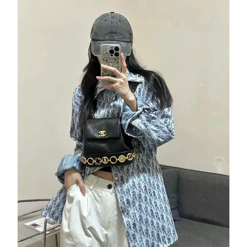 Balo nữ mini Cha.nel size 20cm fullbox nam châm