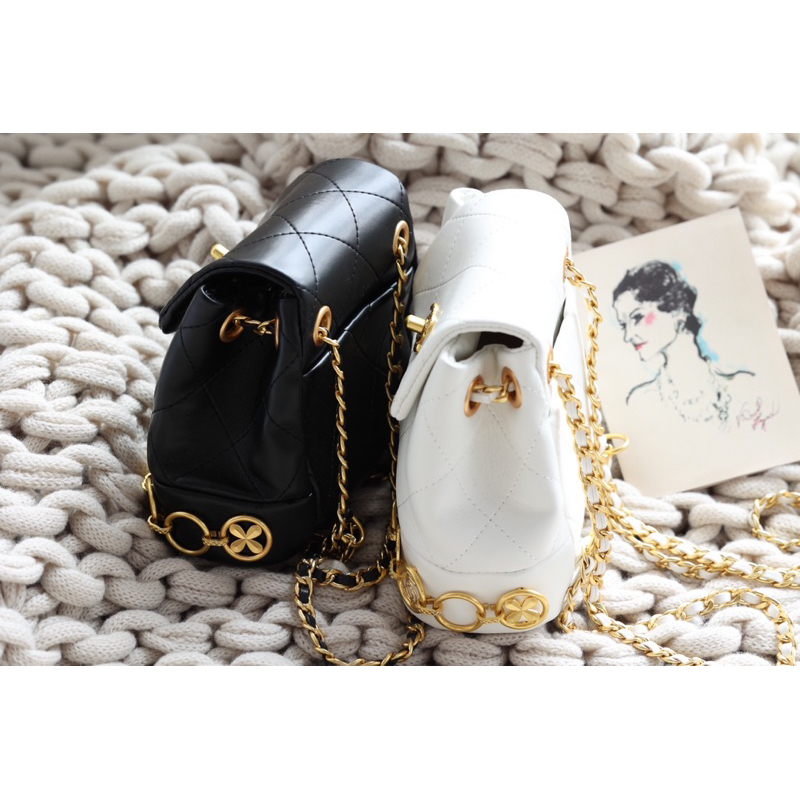 Balo nữ mini Cha.nel size 20cm fullbox nam châm