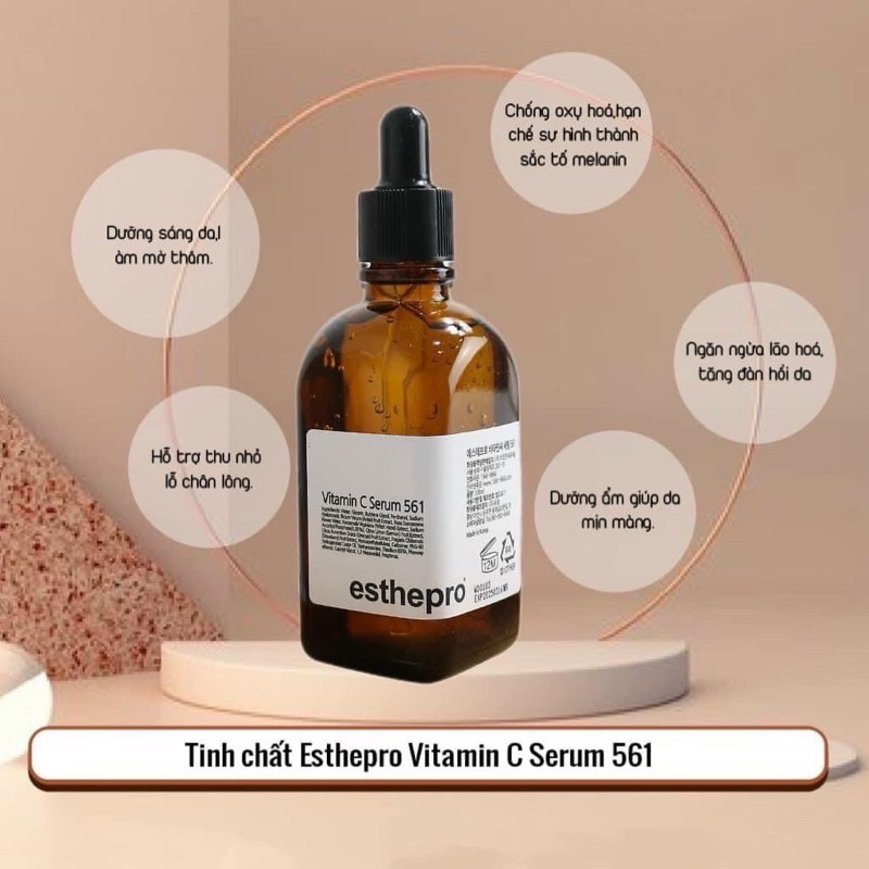 [Hàng Chính Hãng] Tinh Chất Serum Dưỡng Trắng Da Vitamin C 561 Esthemax - Hàn Quốc