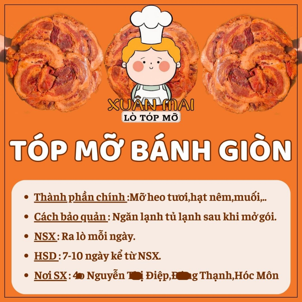 Tóp Mỡ Giòn Siêu Ngon Hút Chân Không -500g