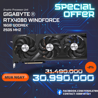 Card màn hình gigabyte rtx 4080 windforce