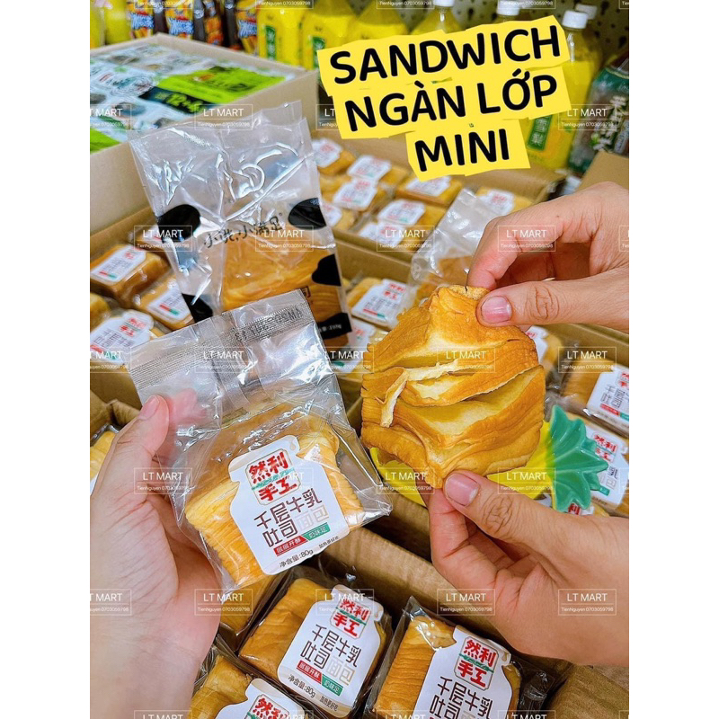 Thùng 24 cái Bánh Ngàn Lớp Mini Nhiên Lợi