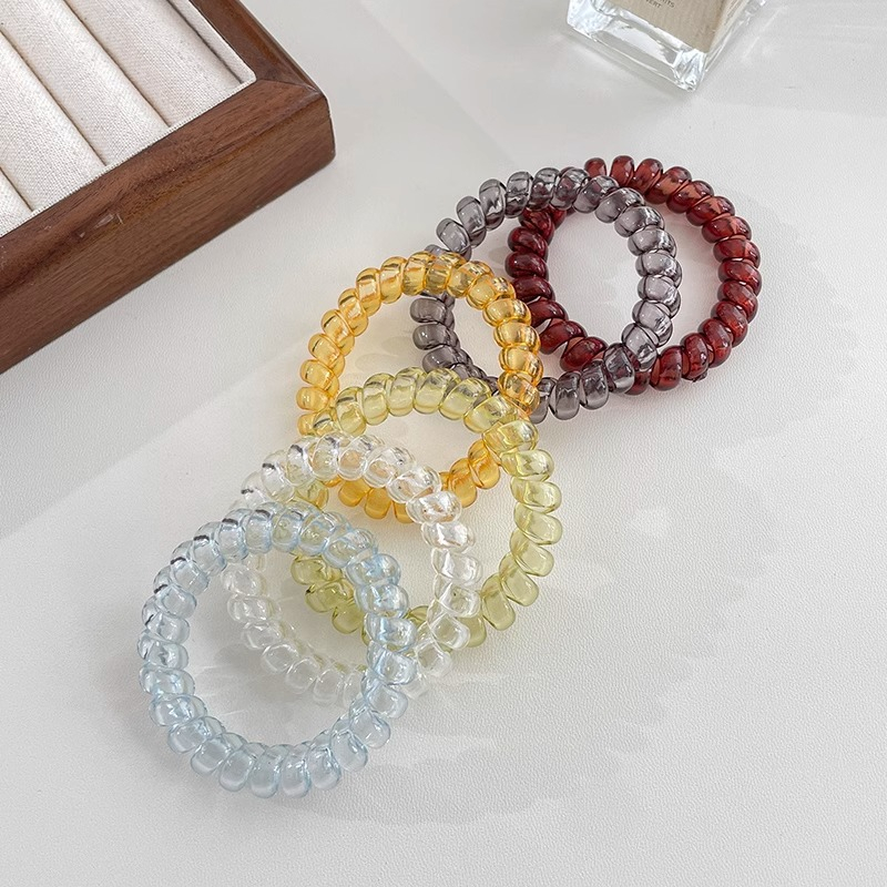 Dây buộc tóc lò xo nhựa trong - T02