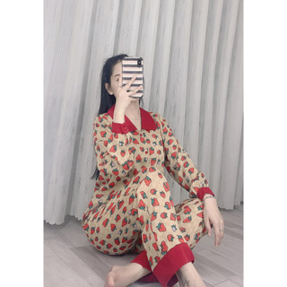 Bộ Pyjama Dài Tay - Giấc Ngủ Mềm Mại và Phong Cách Tươi Sáng - BNL34
