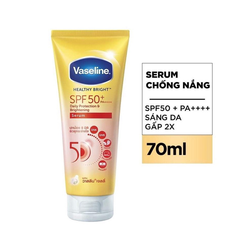 GIFT 12 202430ml Vaseline 50x Serum chống nắng cơ thể SPF50 + dưỡng da