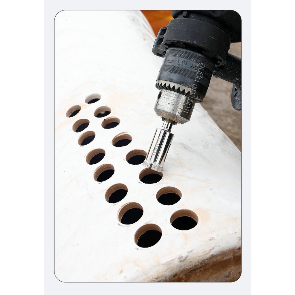 Mũi khoan đa năng me kim cương khoan khoét lỗ tròn kính kiếng gạch men đá cứng bê tông gốm sứ 35mm đến 80mm