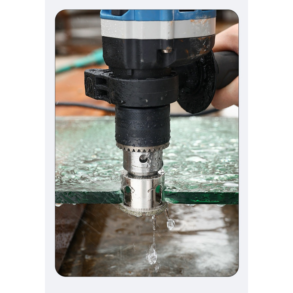 Mũi khoan đa năng me kim cương khoan khoét lỗ tròn kính kiếng gạch men đá cứng bê tông gốm sứ 35mm đến 80mm