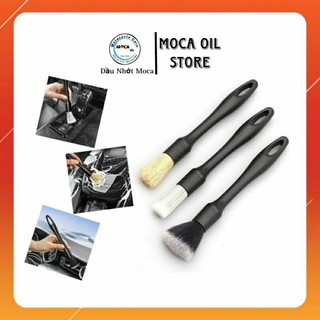 Combo bộ 3 cọ rửa xe lông heo, cọ sợi len, cọ lông cước rửa chi tiết xe máy xe oto chuyên nghiệp